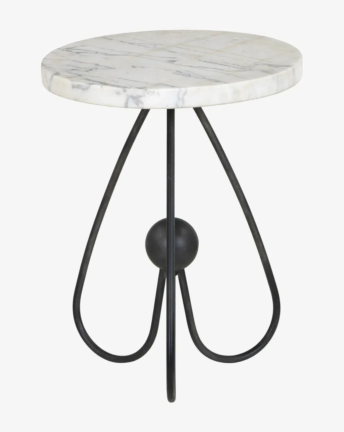 Ashburn Round End Table - White Marble product
