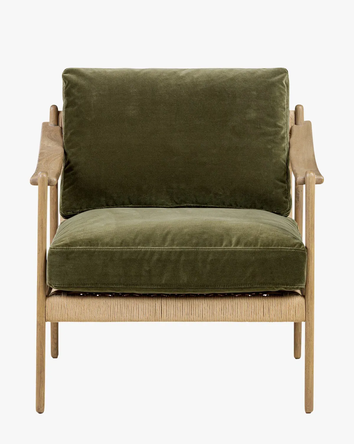 Athena Lounge Chair - Olive, Velvet product