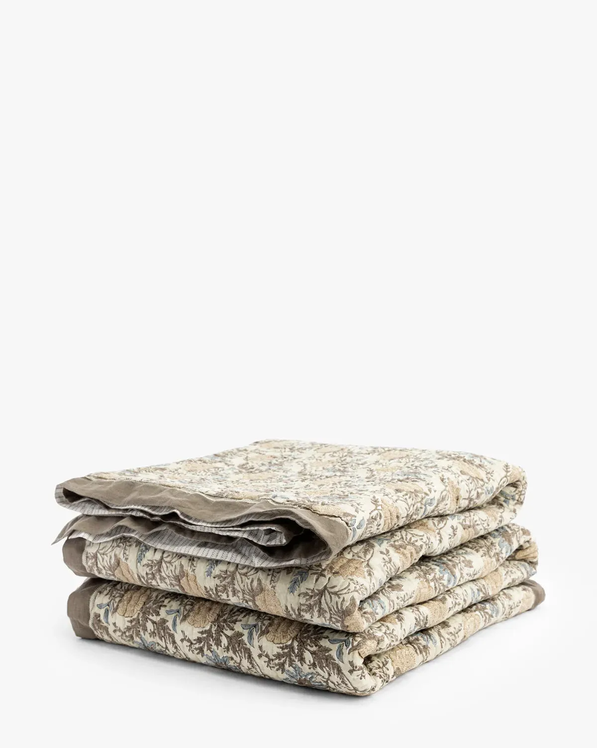 Audrey Full/Queen Size Quilt with Ruffle Edging - Tan product