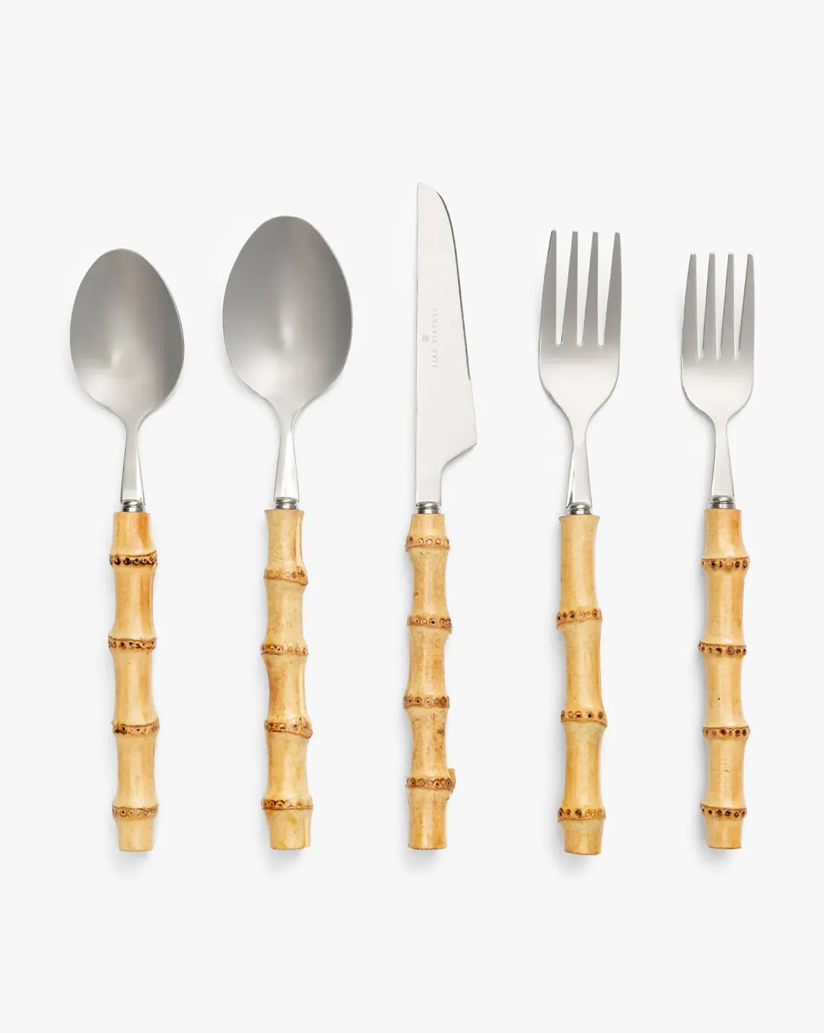 Bamboo Stainless Flatware Set of 5 - Stainless Steel product