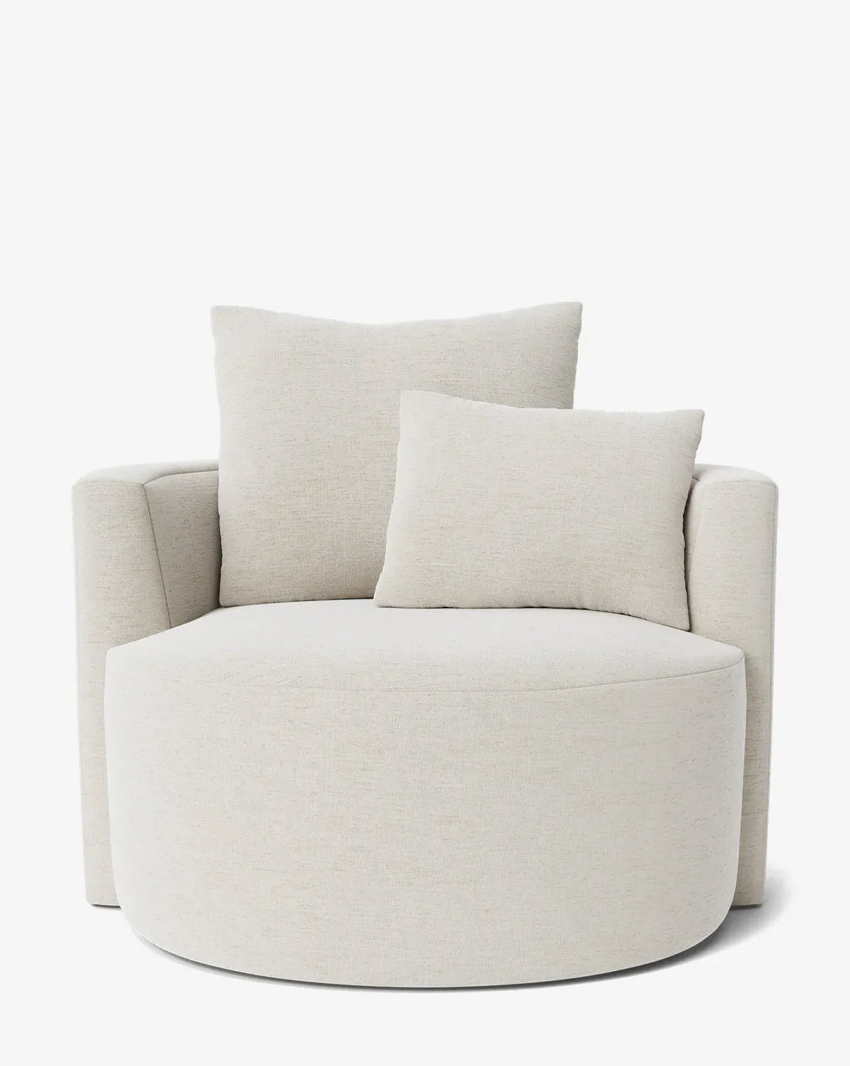 Banbury Upholstered Swivel Chair - Alabaster, Crypton product