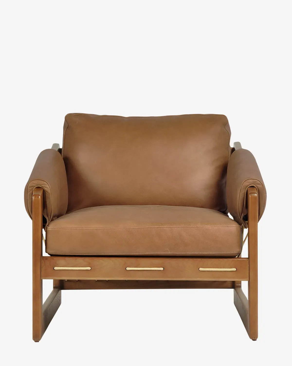 Barker Lounge Chair - Ash Wood, Top-Grain Leather product