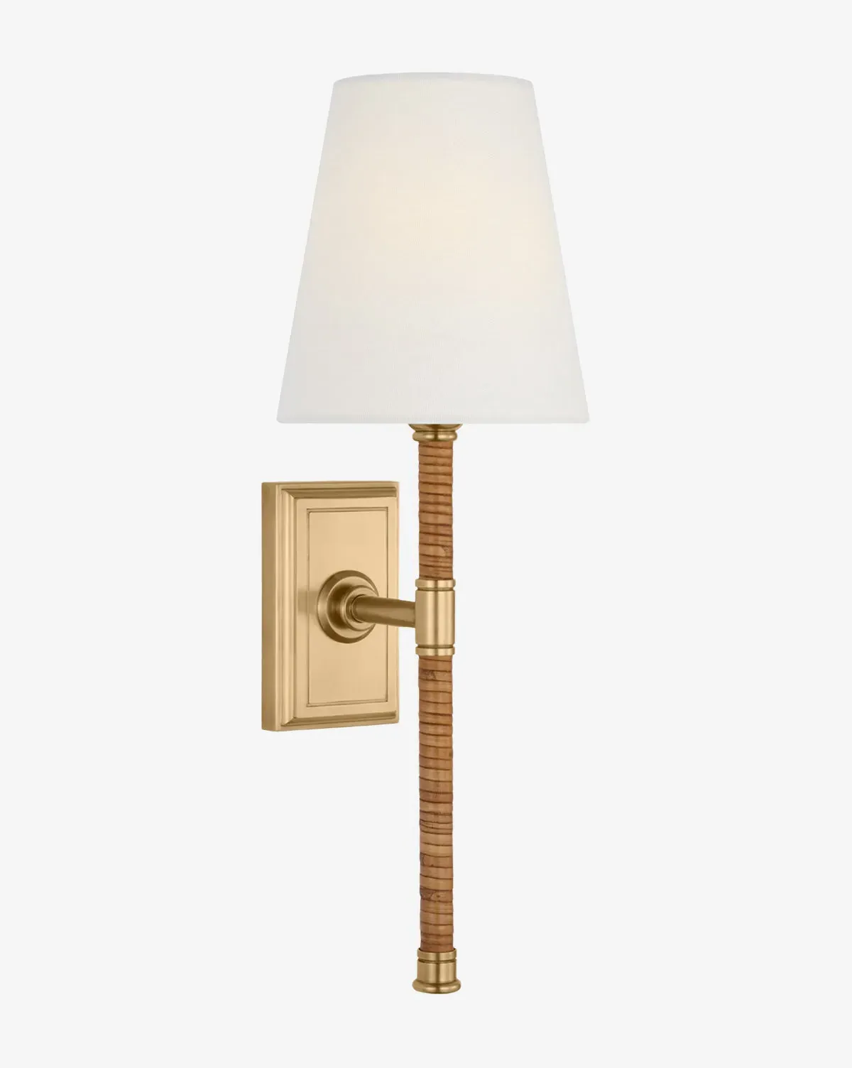 Basden Tail Wall Sconce - Antique Burnished Brass, Rattan product