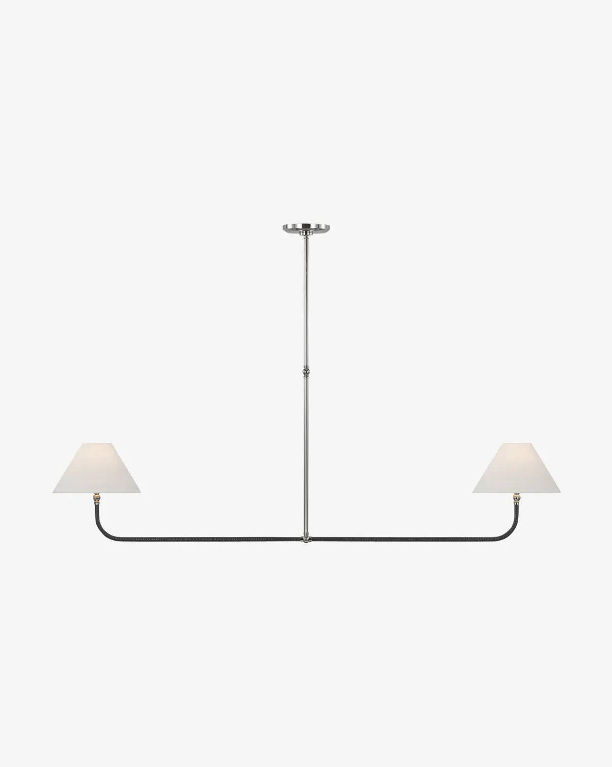 Basden XL Linear Chandelier - Polished Nickel, Black Rattan product