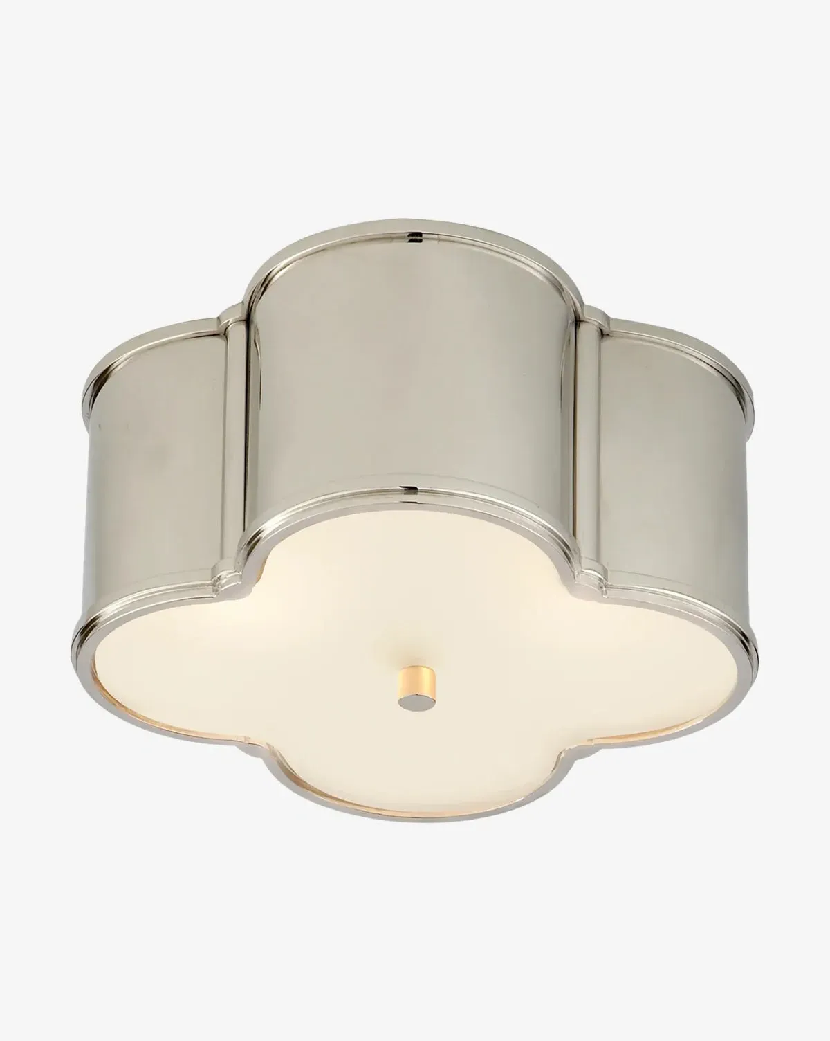 Basil Small Flush Mount - Polished Nickel, Frosted Glass product