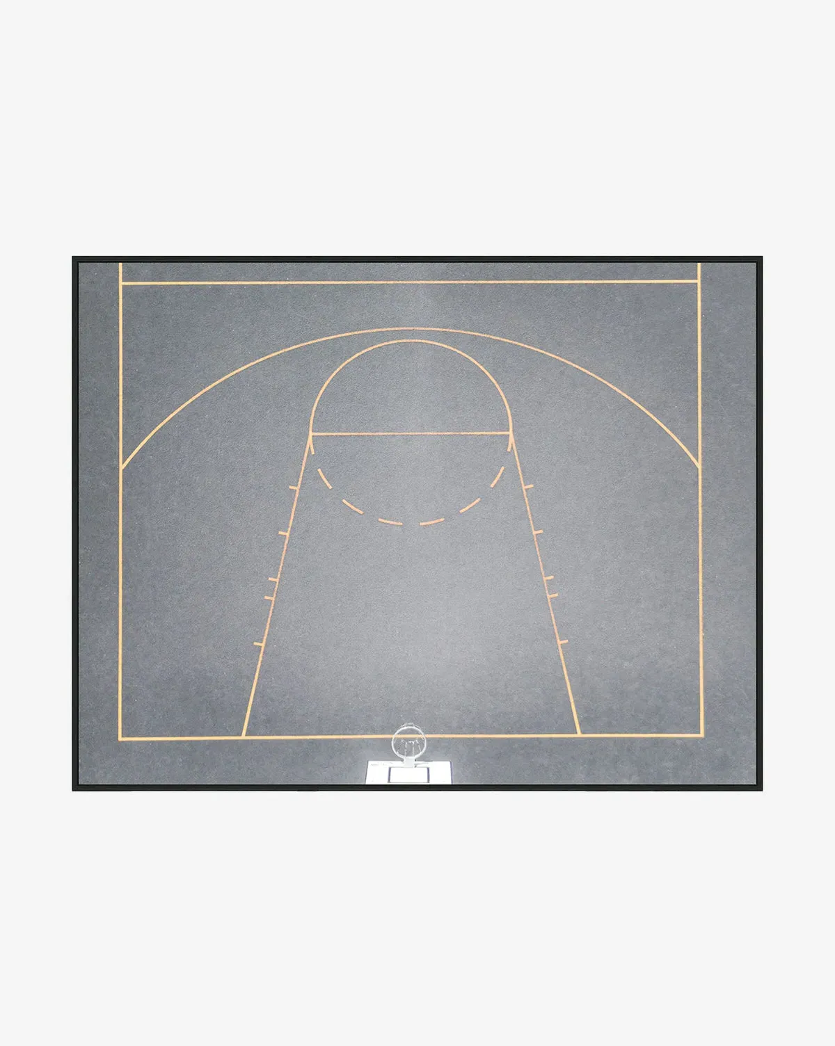 Basketball Court Framed Canvas Wall Art - Black product