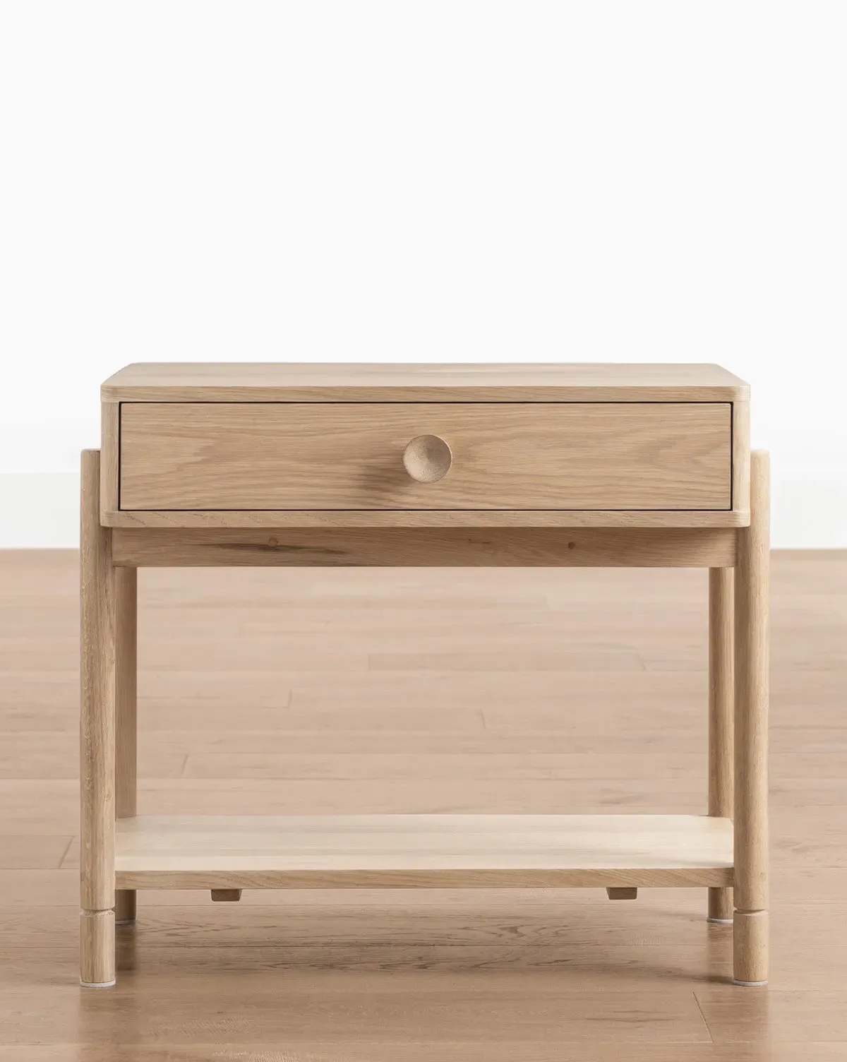 Baxter Nightstand with Drawer and Open Shelf - Oak product