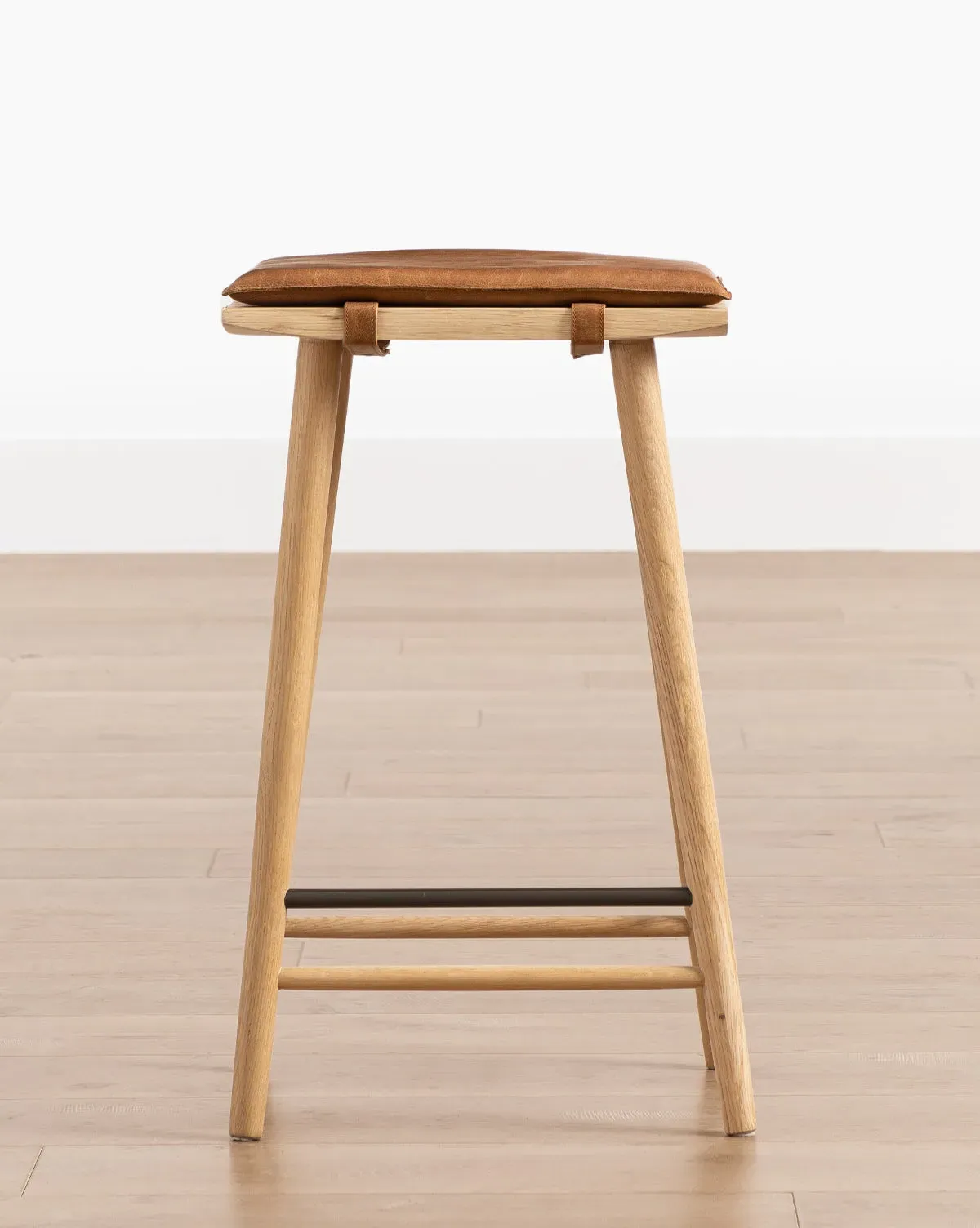 Beau Counter Stool - Leather, Oak product