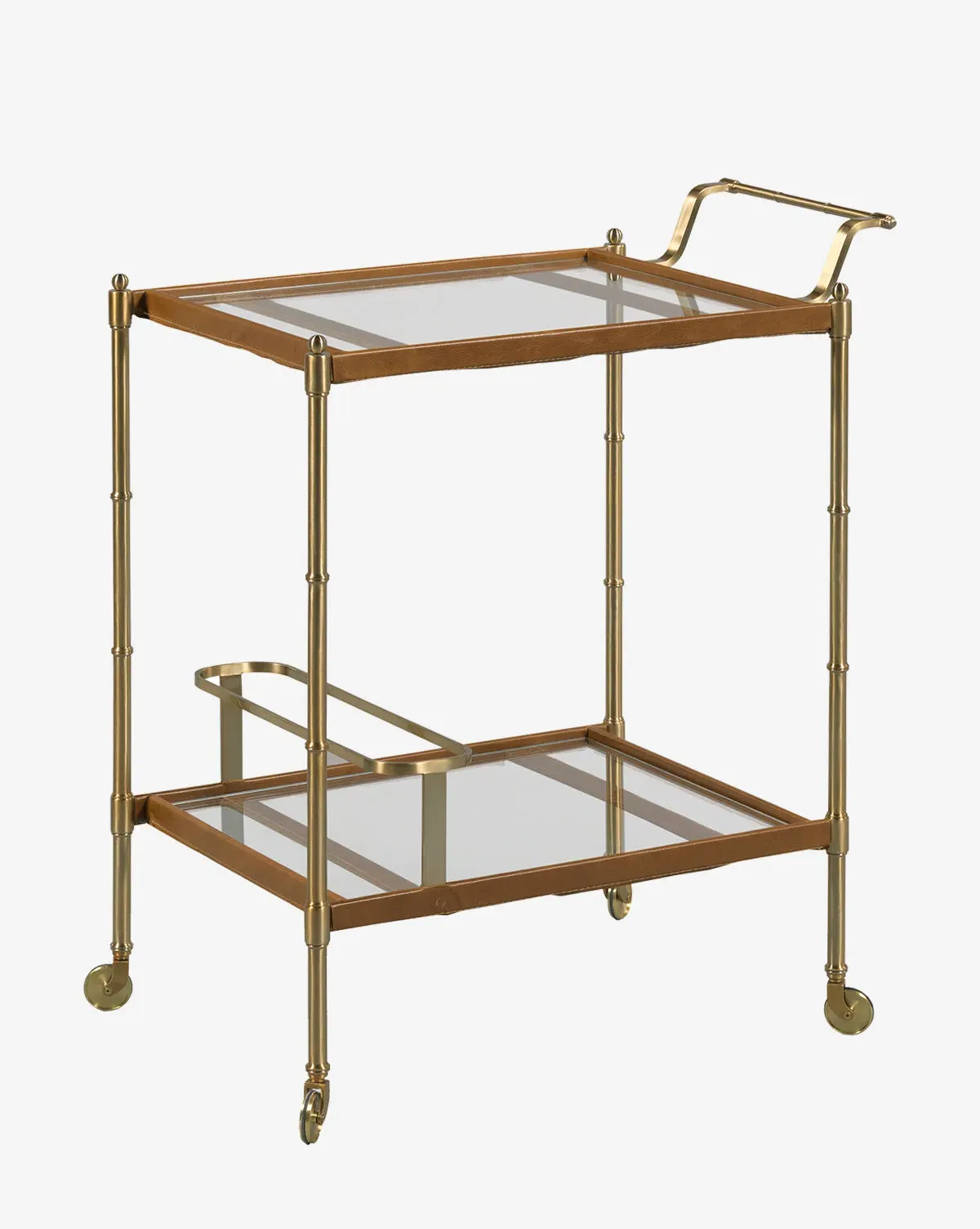 Bexley Bar Cart - Brass, Tempered Glass product