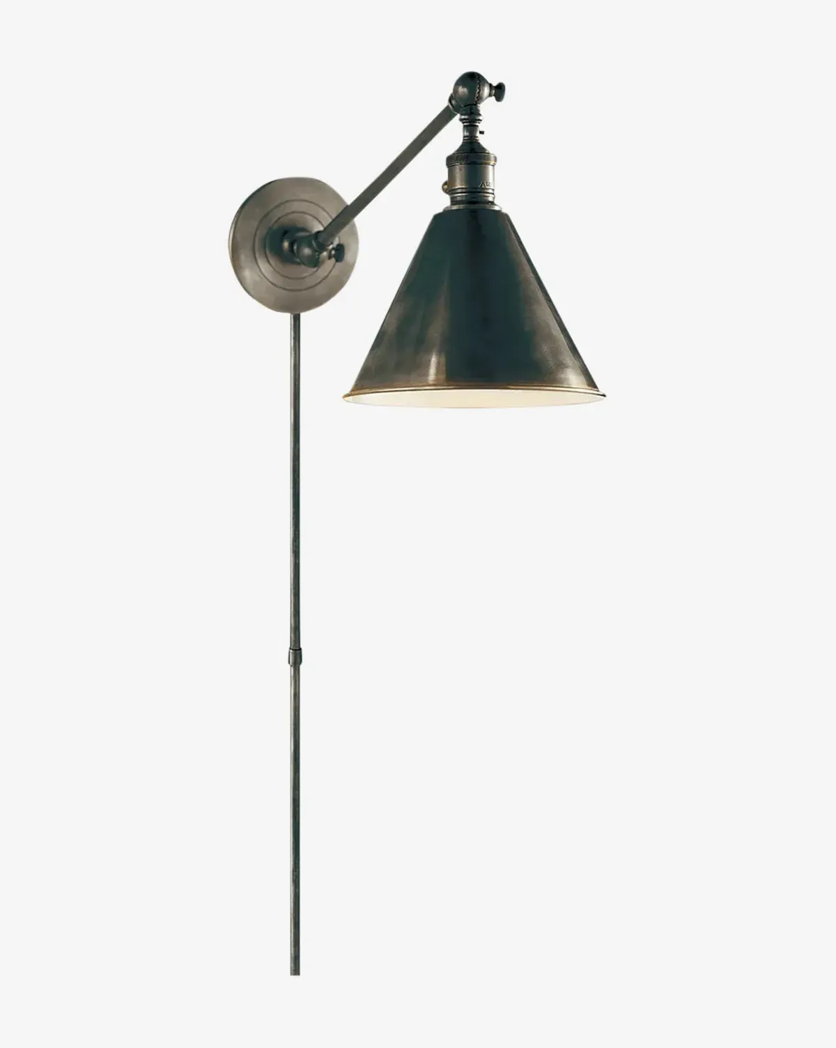 Boston Single Arm Library Wall Light - Bronze product