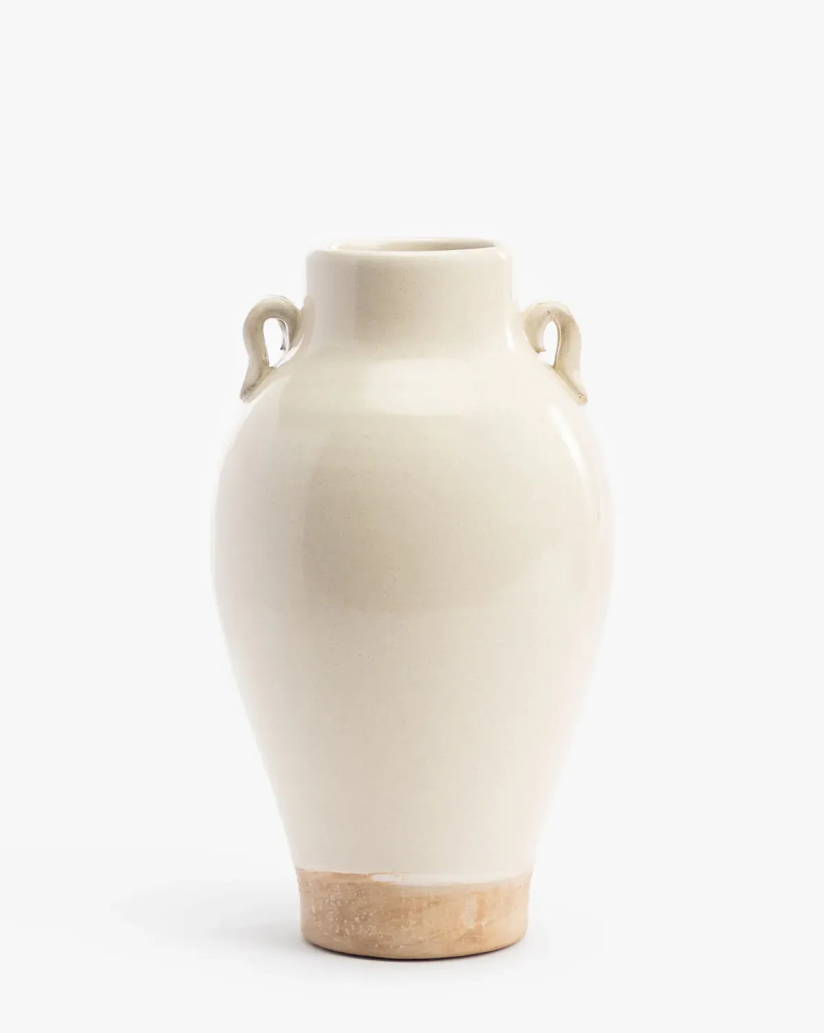 Brinkerhoff Two-Handled Vase - White, Ceramic product
