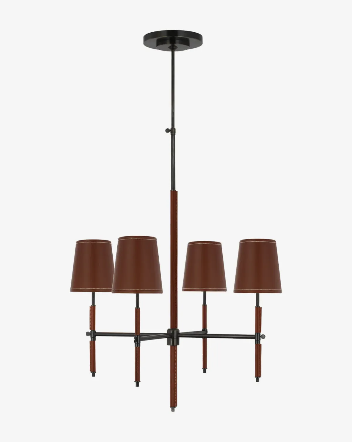 Bryant Small Wrapped Chandelier - Saddle, Leather product
