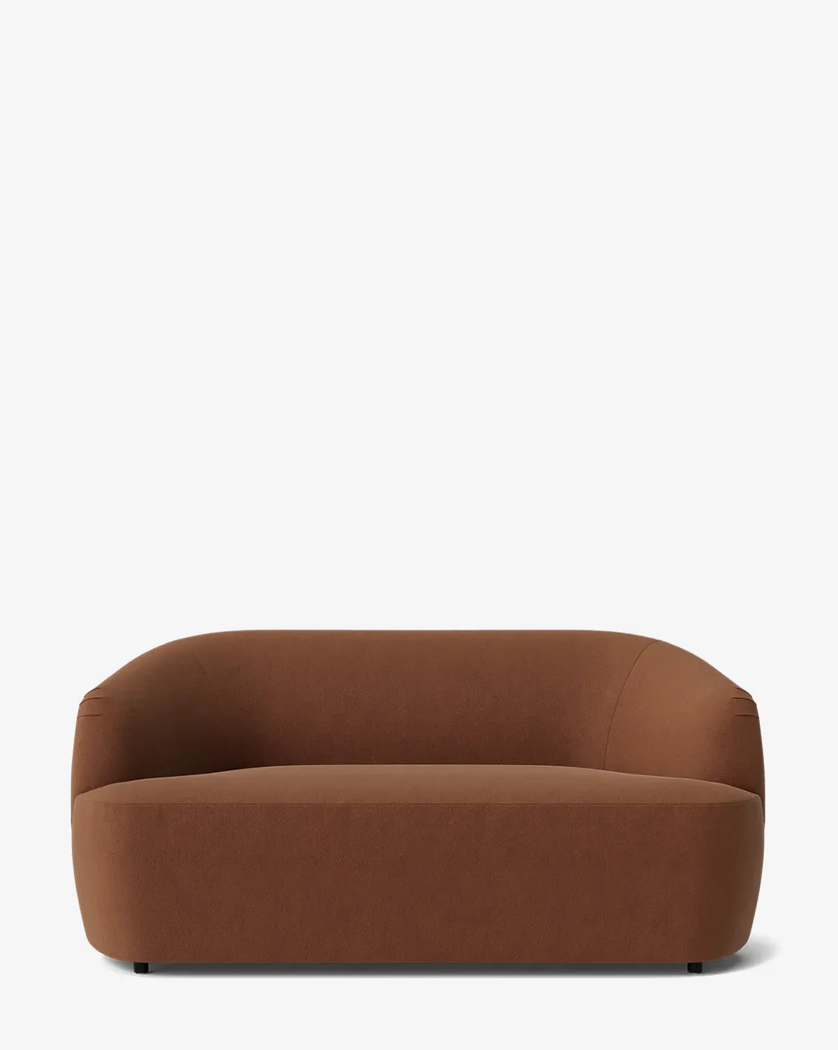 Byron Settee 2-Seater Sofa with Curved Back - Auburn, Velvet product