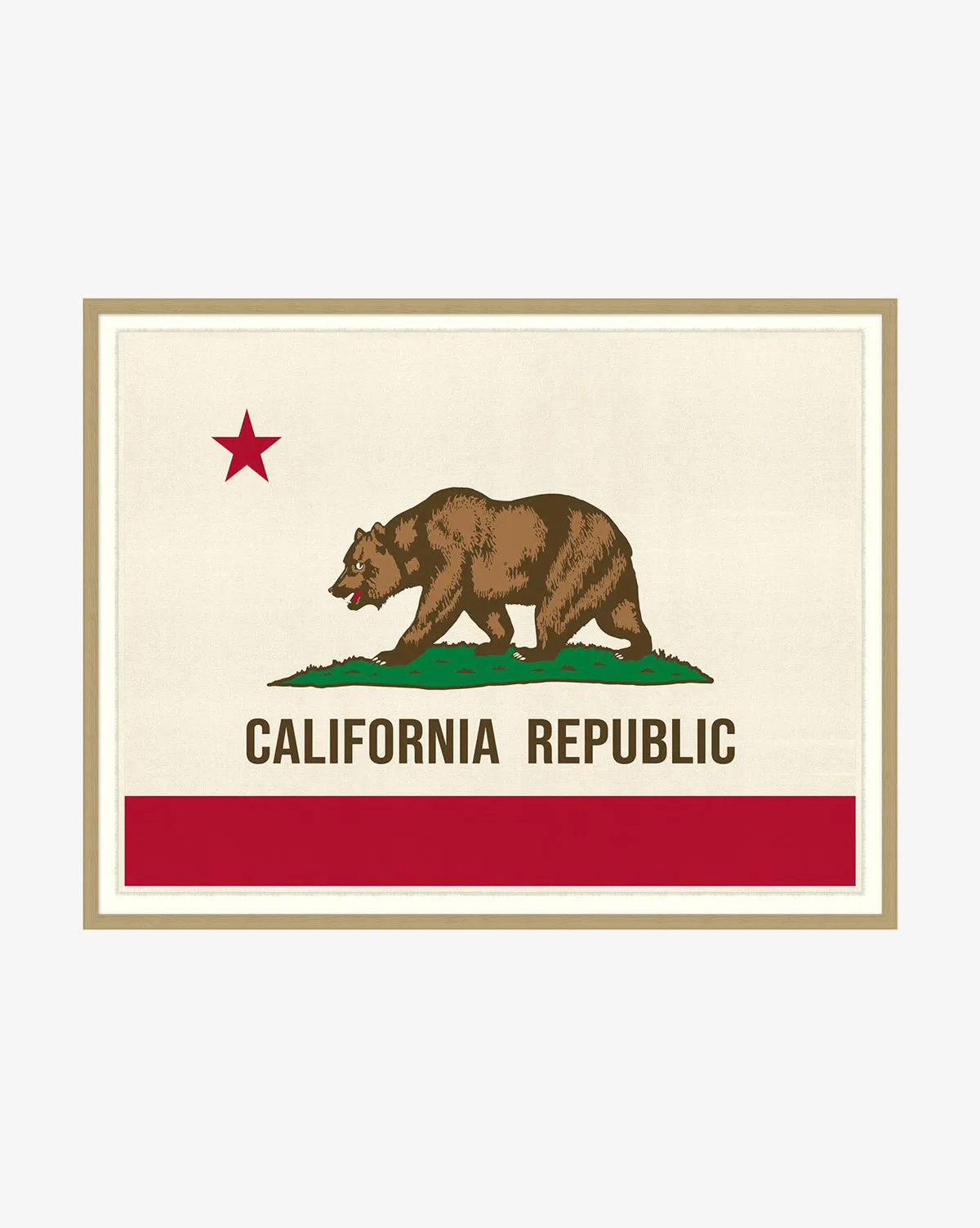 California Flag Framed Canvas Print - Raw Canvas product
