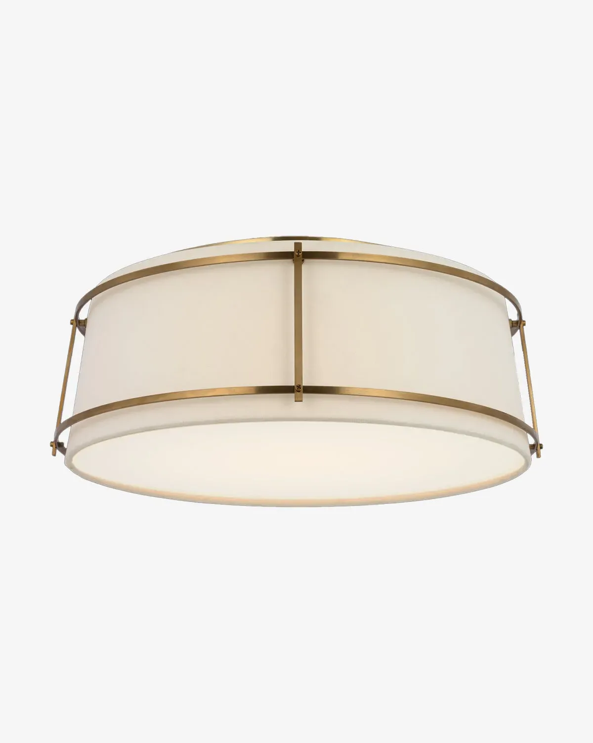 Callaway 18" Flush Mount - Antique Brass, Linen product
