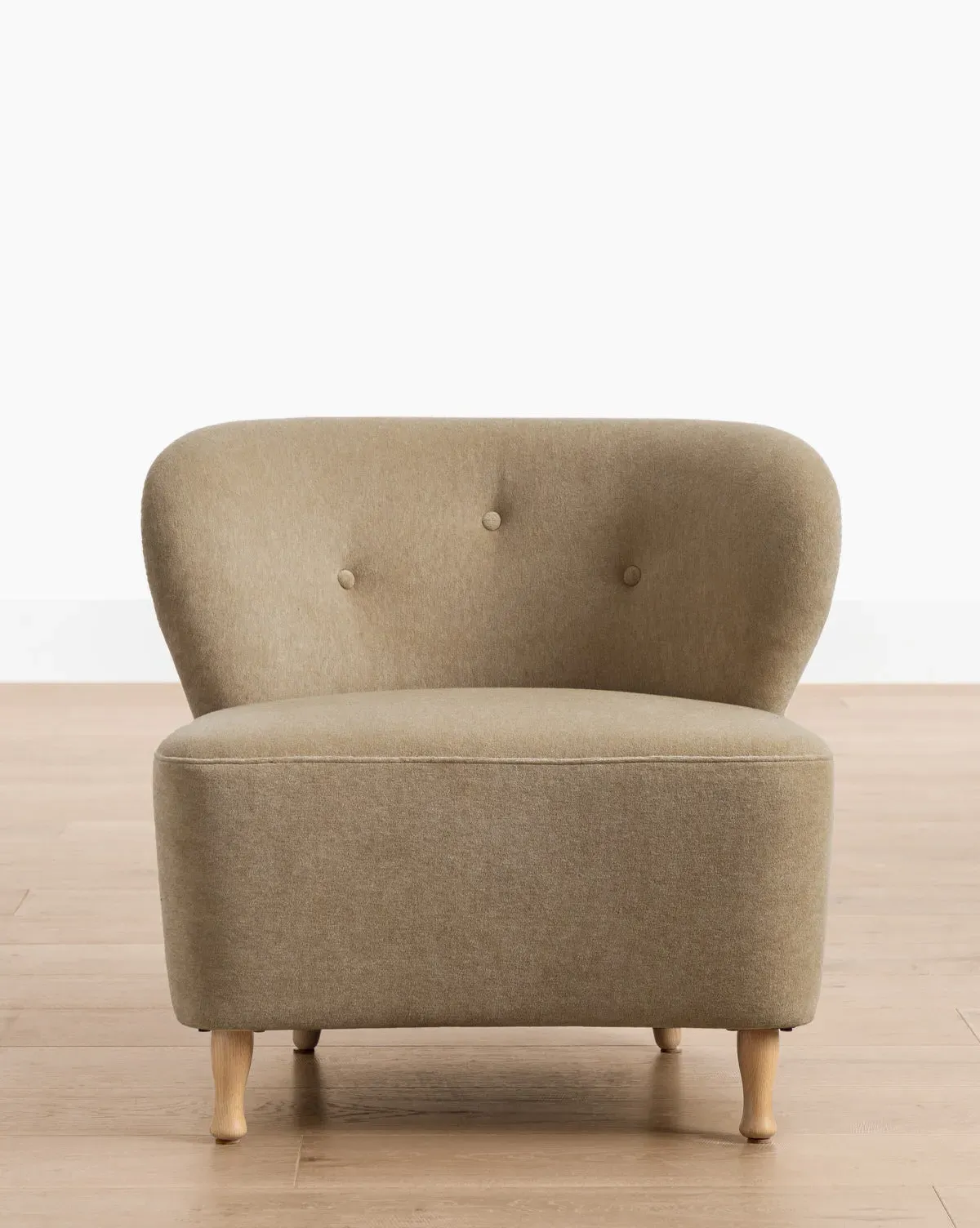 Carmella Slipper Chair - Camel, Mohair Velvet product