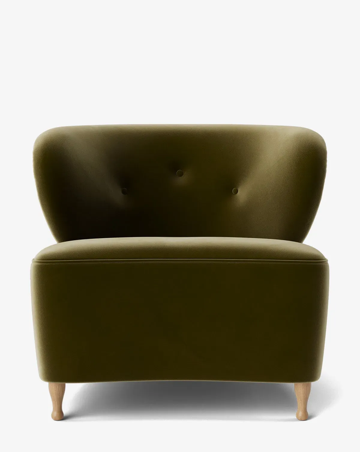 Carmella Slipper Chair - Olive, Velvet product