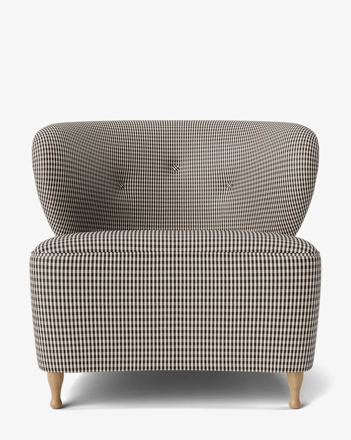 Carmella Slipper Chair - Perennials Gingham, Dark Brown product