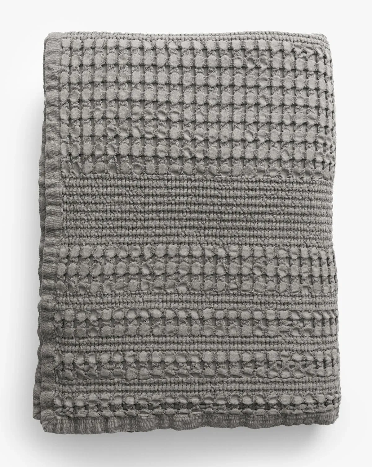 Carnel Full/Queen Waffle Blanket - Gray product