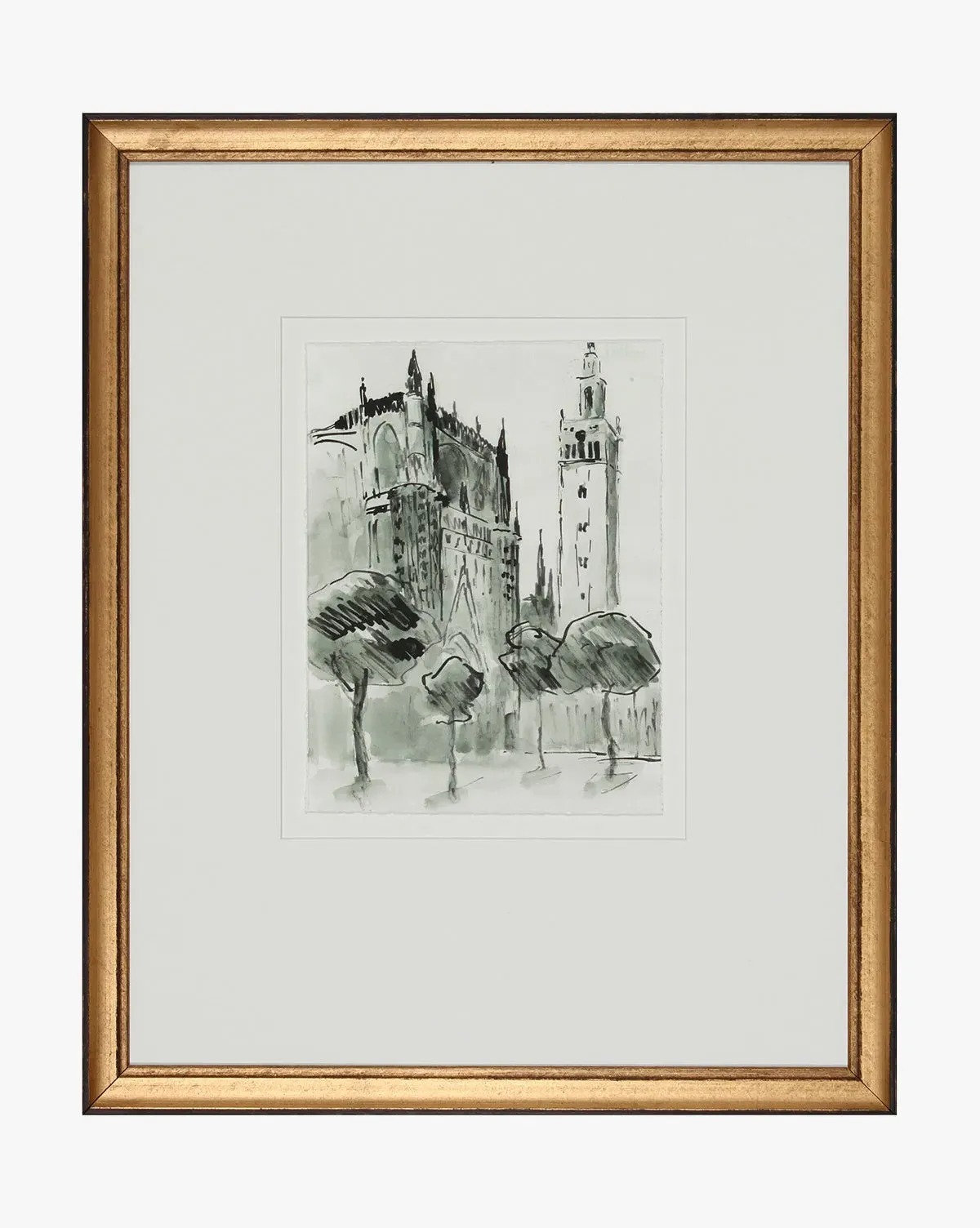 Castle Sketch Artwork - Black, Gold product