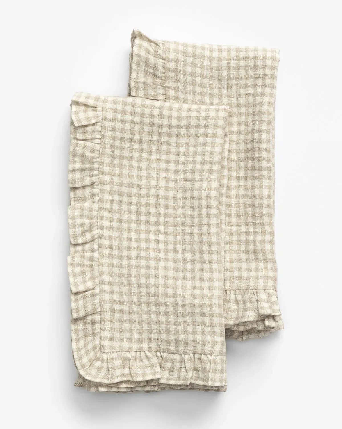 Catania Linen Napkins Set of 4 - Neutral Gingham product