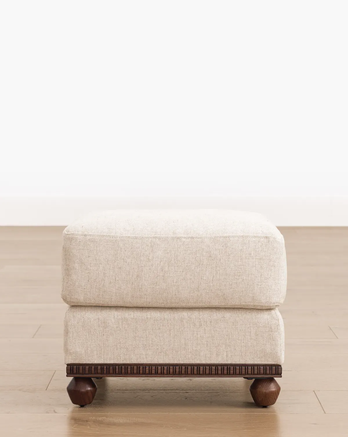 Catherine Ottoman - Bisque, Linen product