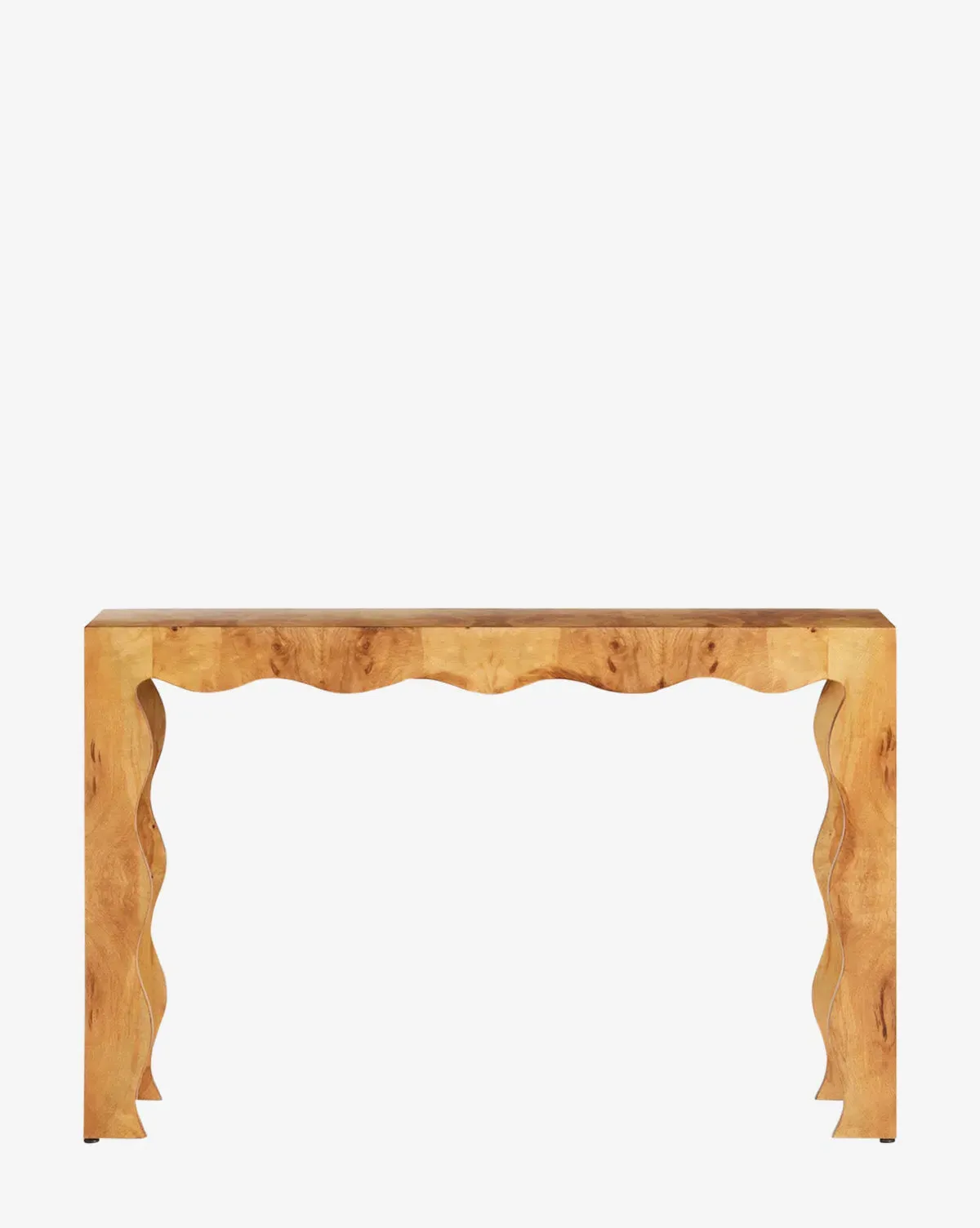 Celeste 48" Console Table with Scalloped Edges - Olive Ash Veneer product