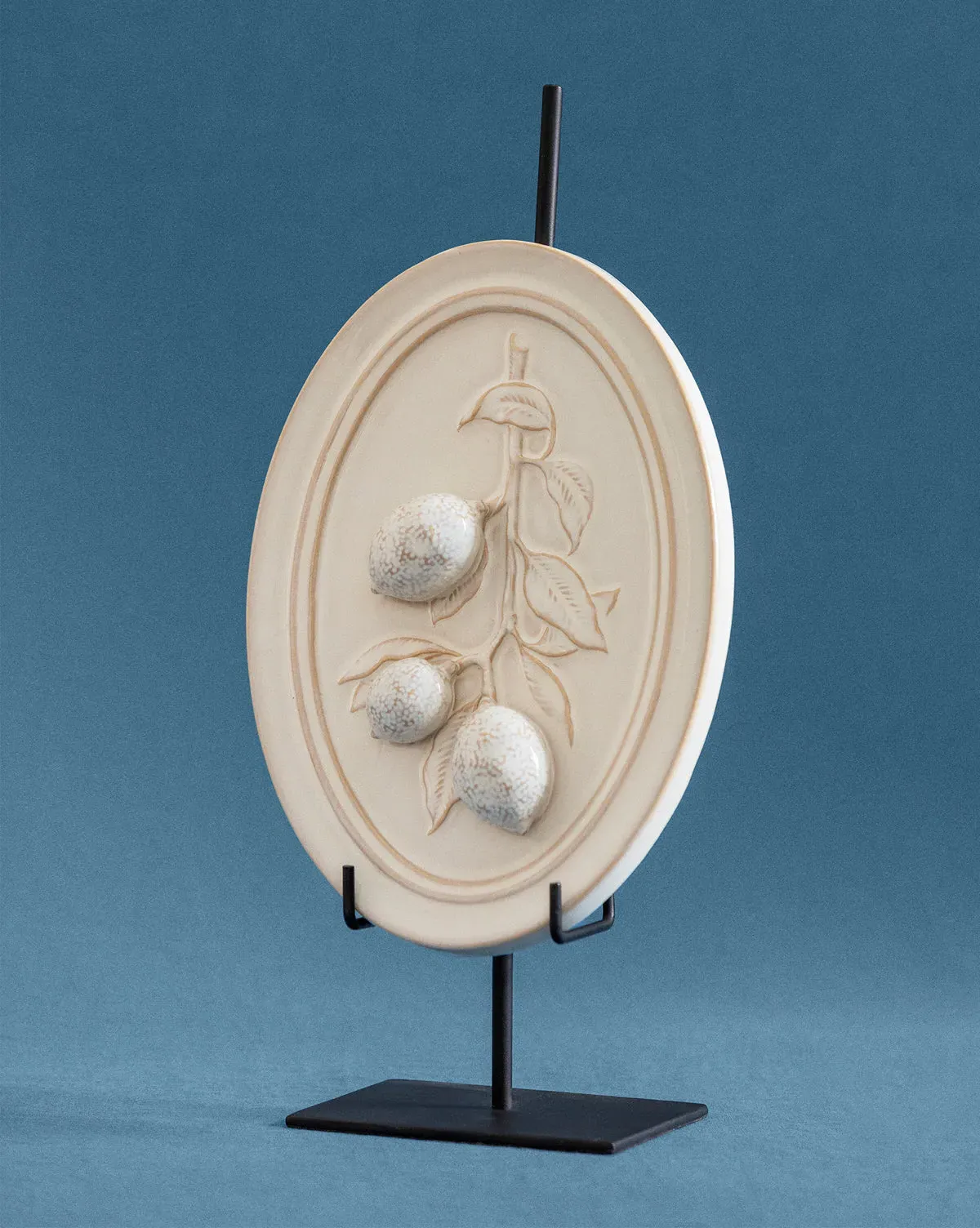 Ceramic Lemon Oval Wall Art - Ceramic product