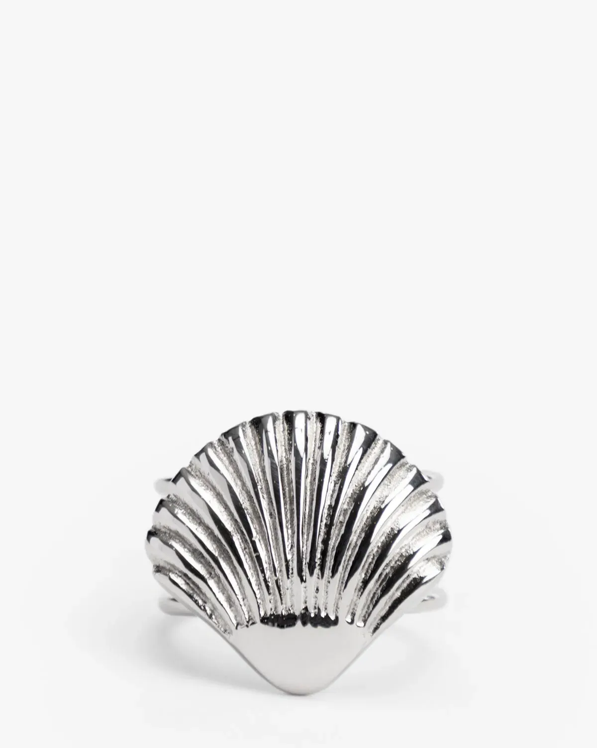 Chaplin Shell Napkin Ring - Polished Nickel, Brass product