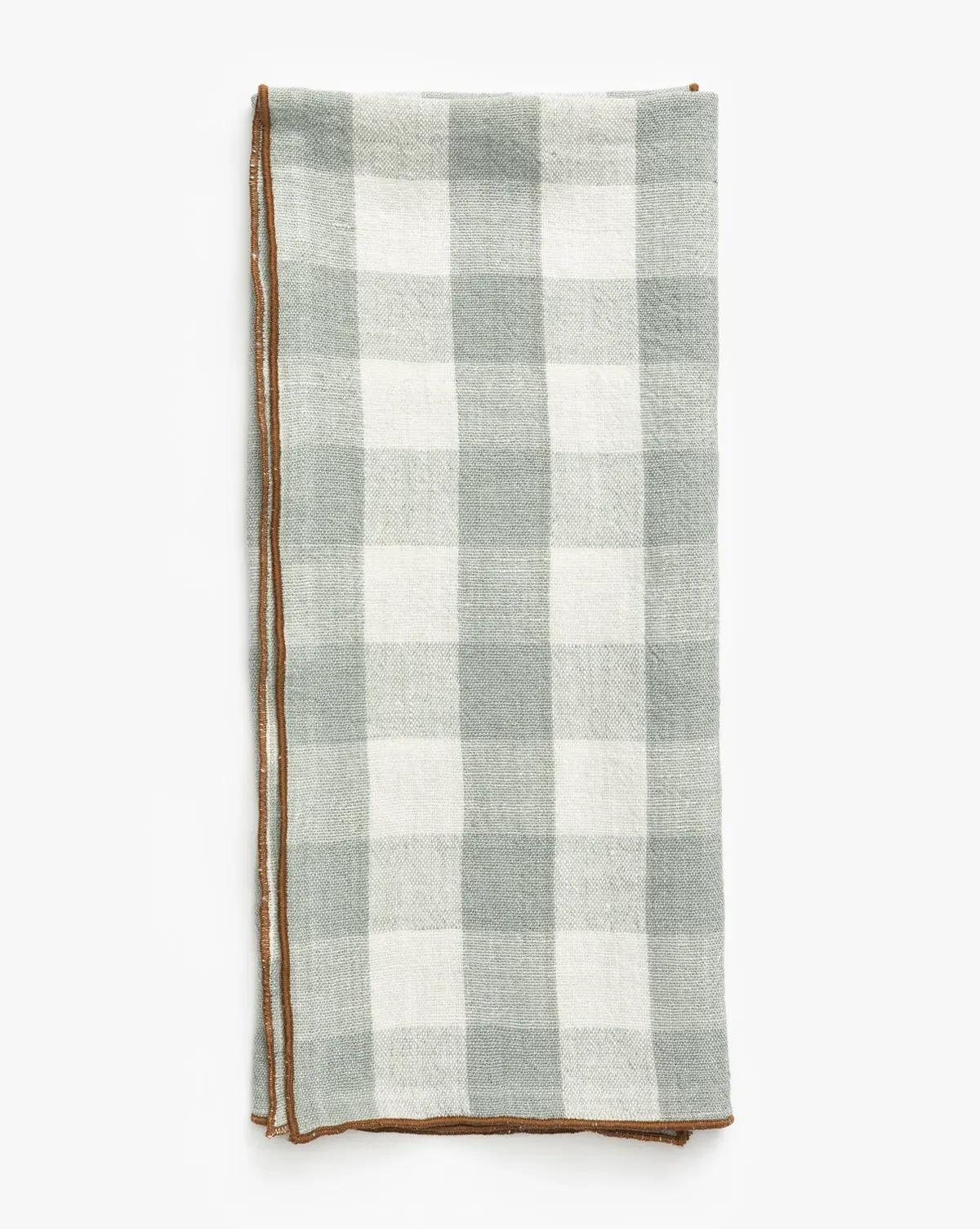 Charlie Check Tea Towel - Teal, Linen product