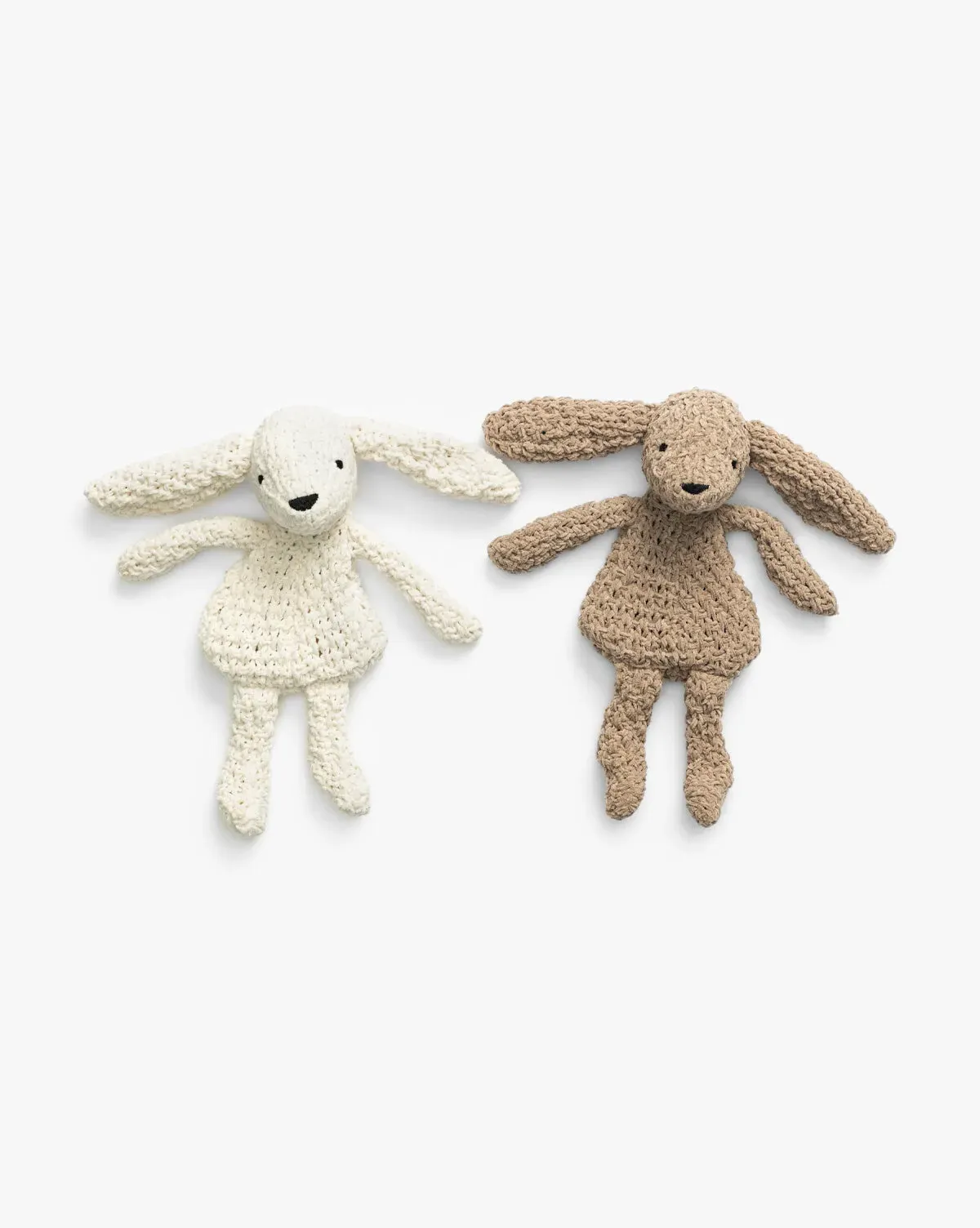 Chenille Bunnies Set of 2 Plush Toys - Knit Chenille product