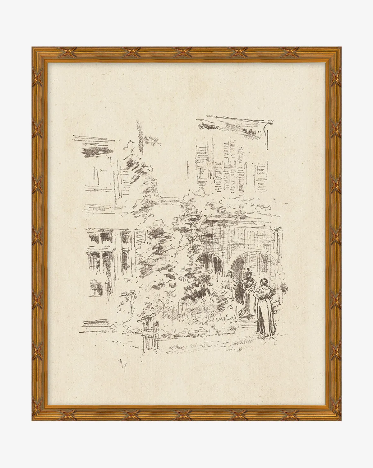 City Sketch Framed Wall Art - Espresso product