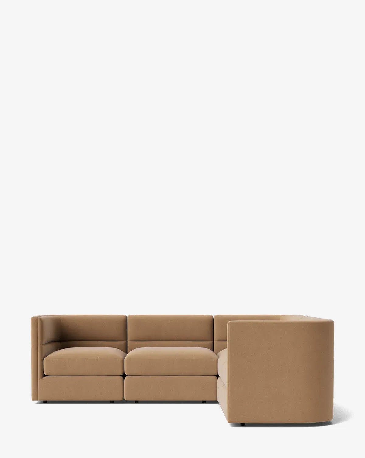 Claremont L-Shaped Modular Sectional Sofa - Toffee, Velvet product
