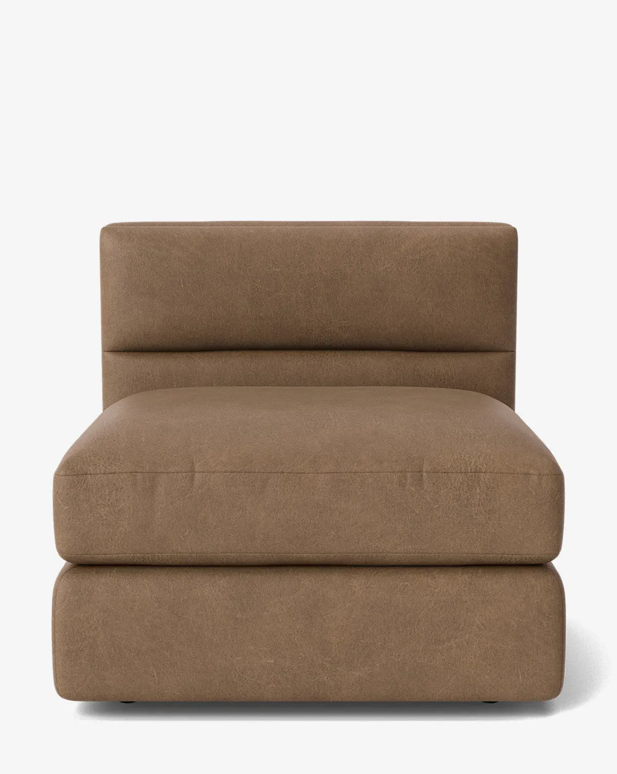 Claremont Modular Armless Chair - Driftwood Leather product
