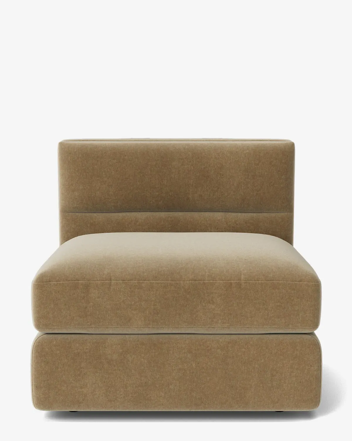 Claremont Modular Armless Chair - Ecru, Velvet product