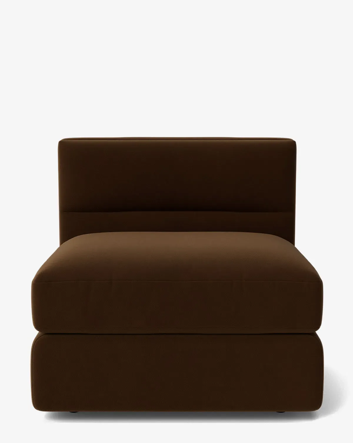 Claremont Modular Armless Chair - Praline, Velvet product