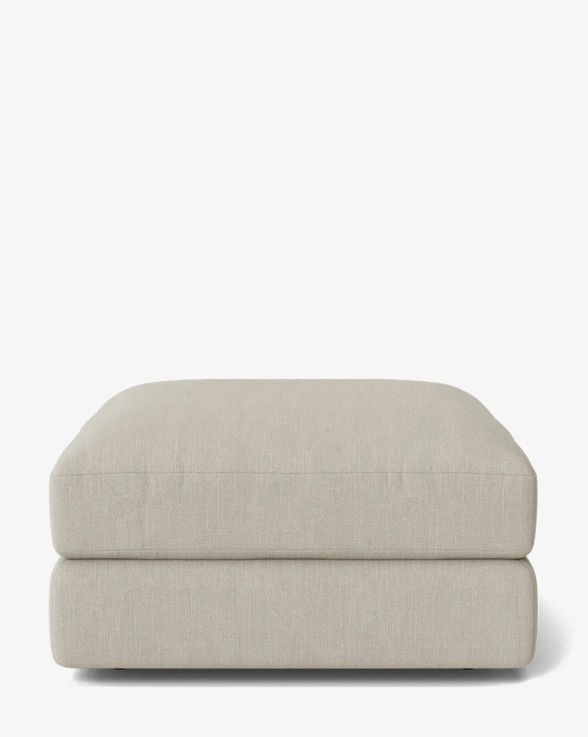 Claremont Modular Ottoman - Basalt Belgian Linen product