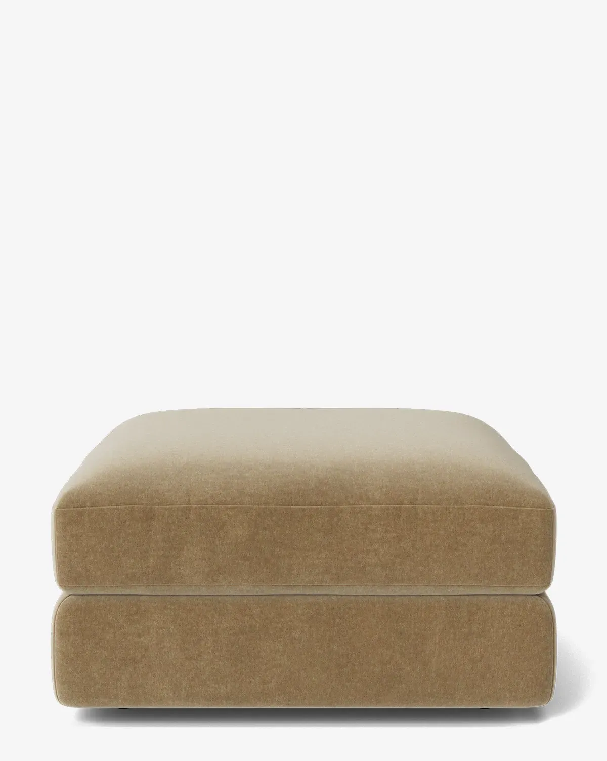 Claremont Modular Ottoman - Ecru, Velvet product