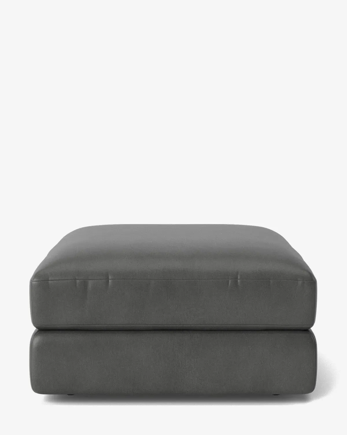 Claremont Modular Ottoman - Flint, Leather product