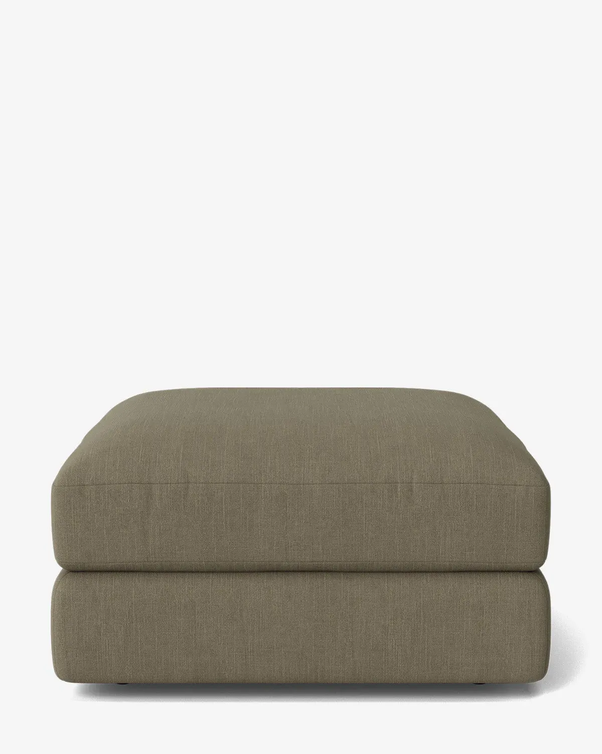 Claremont Modular Ottoman - Khaki, Belgian Linen product