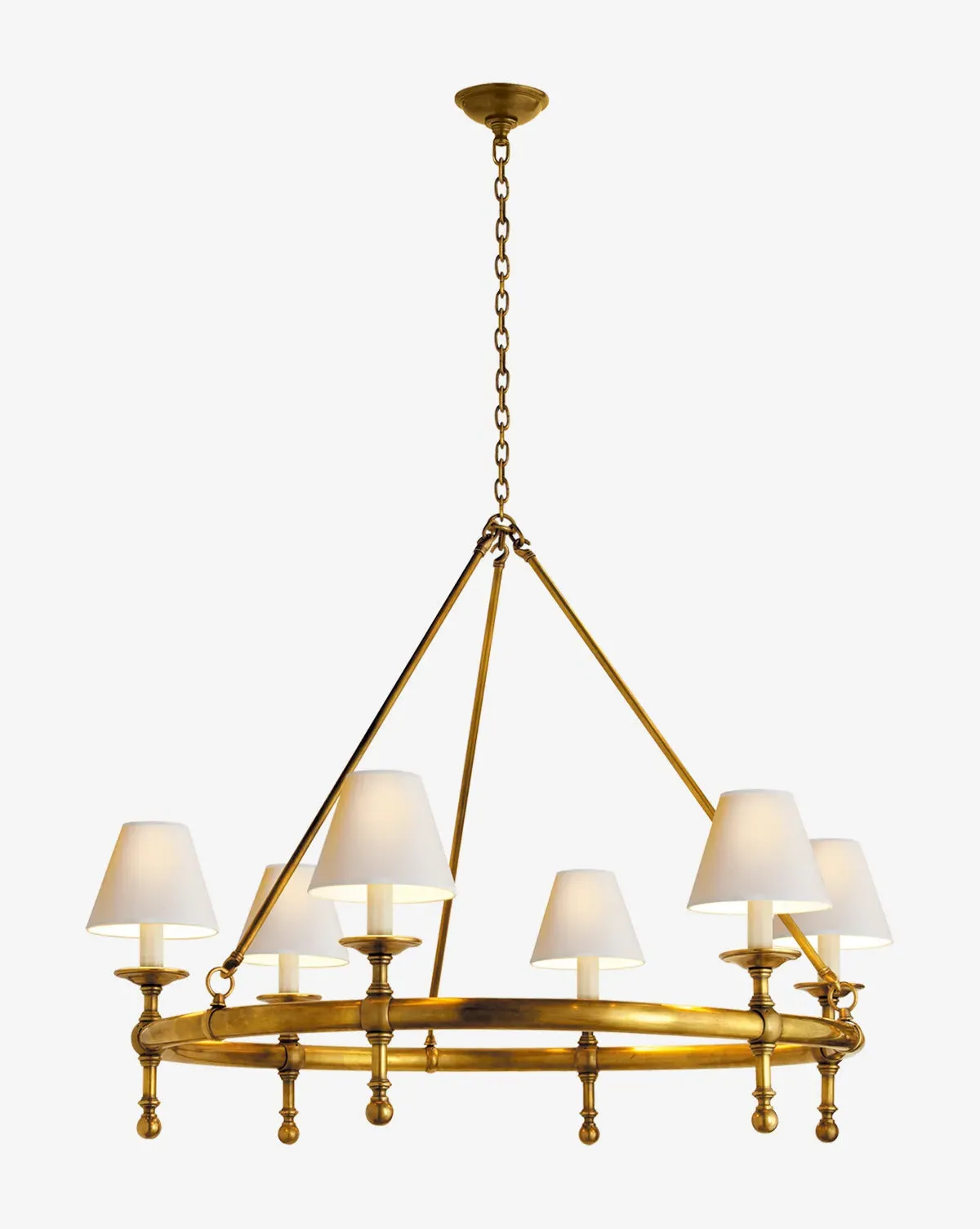 Classic Ring Chandelier - Hand-Rubbed Antique Brass product