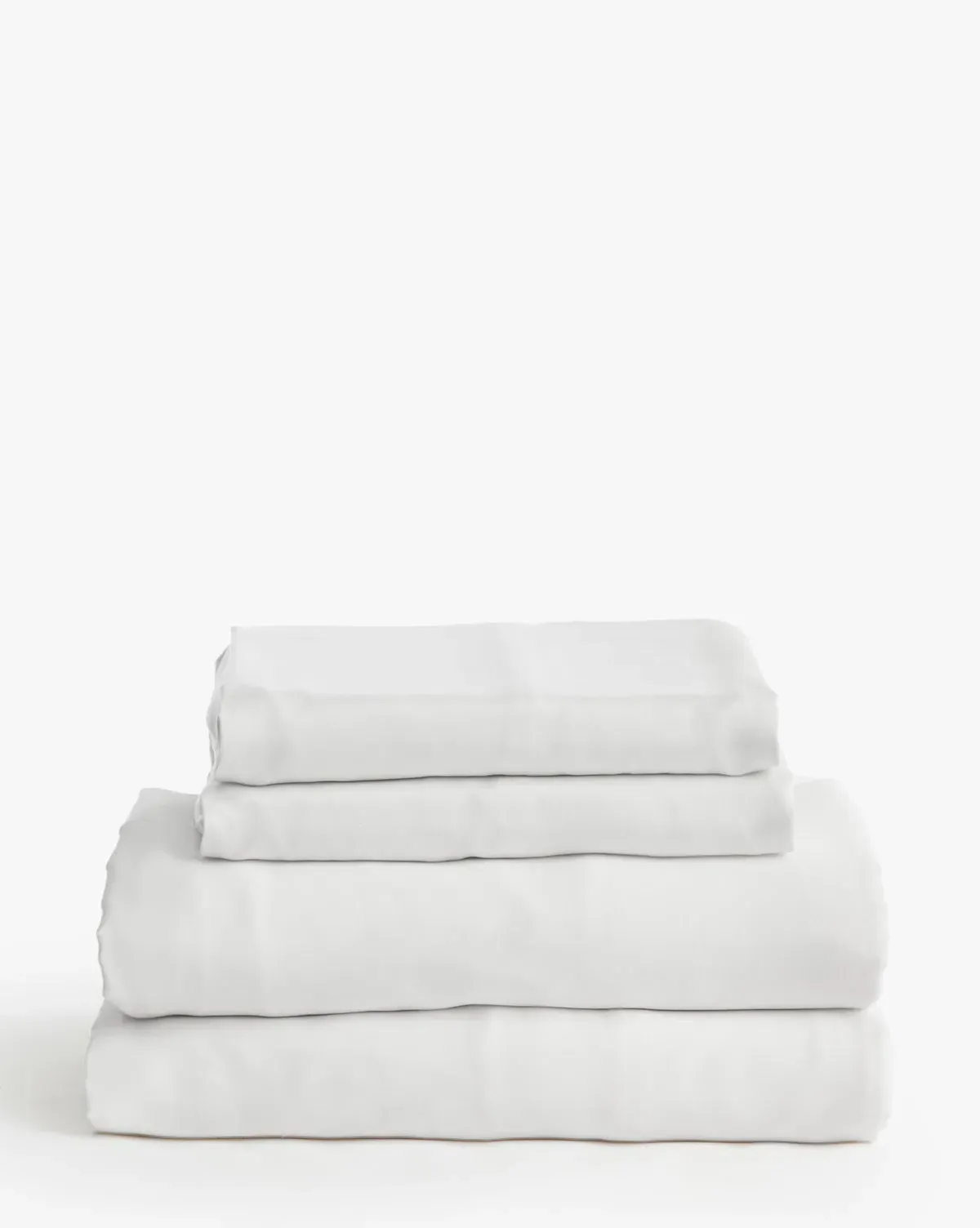 Claussen Twin Sheet Set - White, Tencel Sateen product