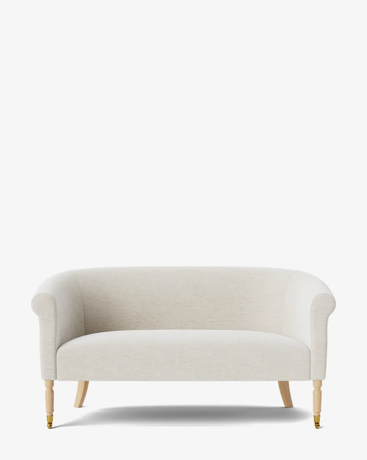 Clemence 60" Settee - Alabaster Crypton, Oak product