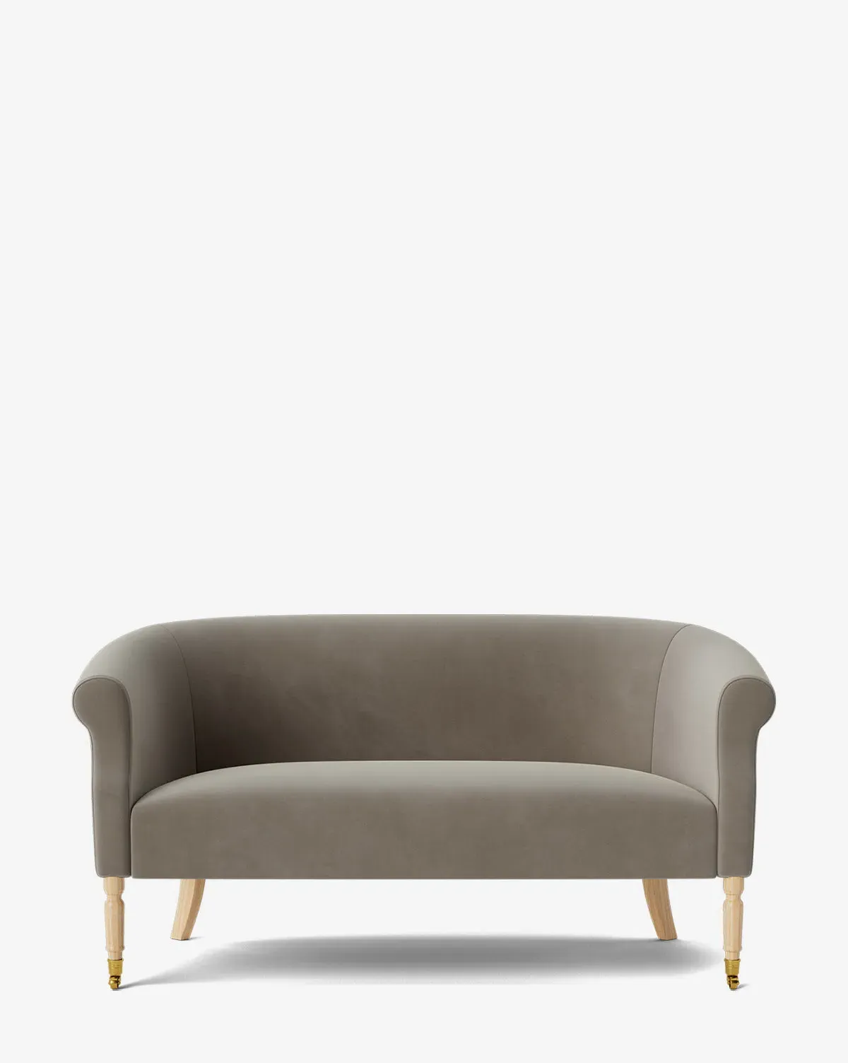 Clemence 60" Settee - Dovetail Velvet, Oak product