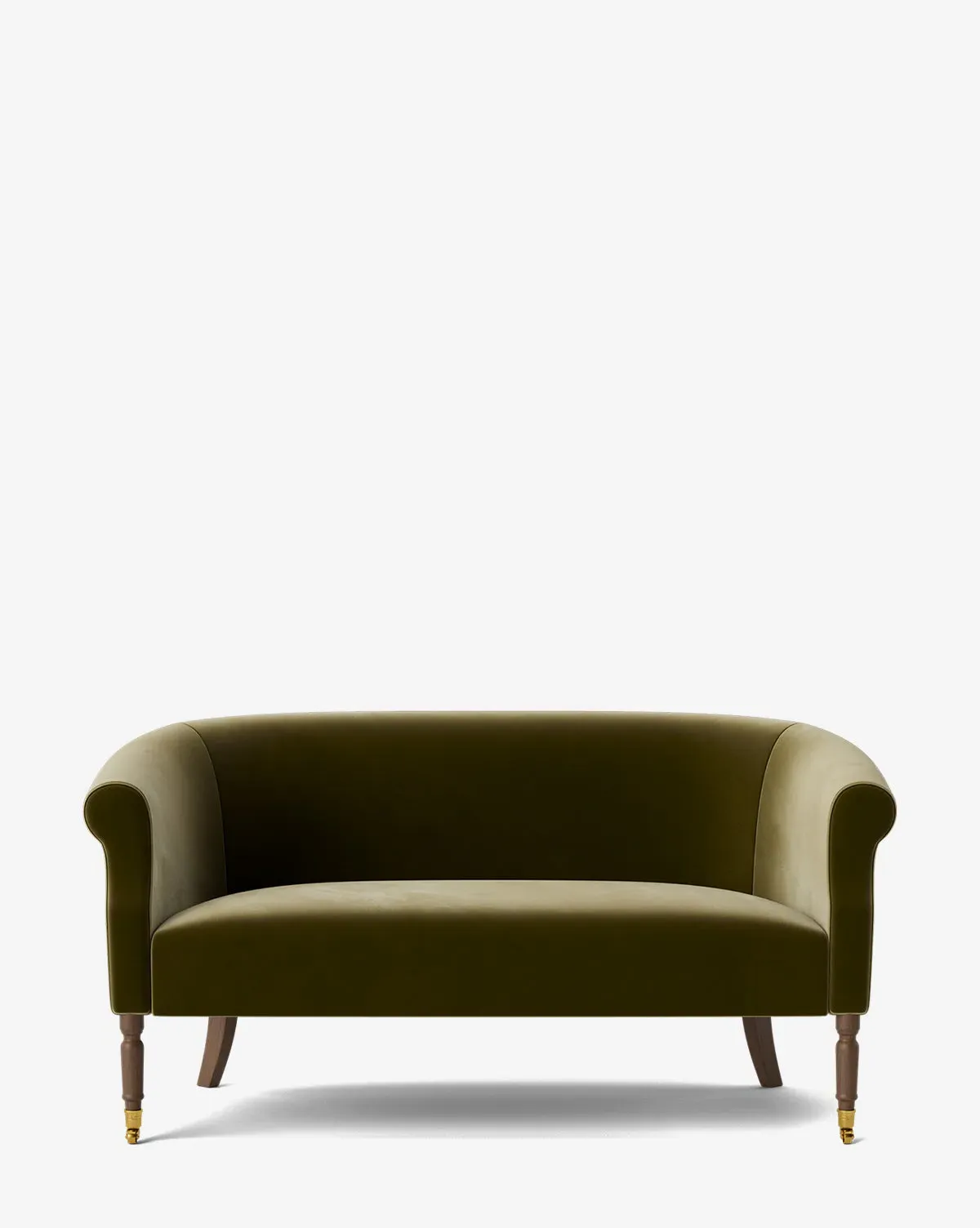 Clemence 60" Settee - Olive, Velvet product