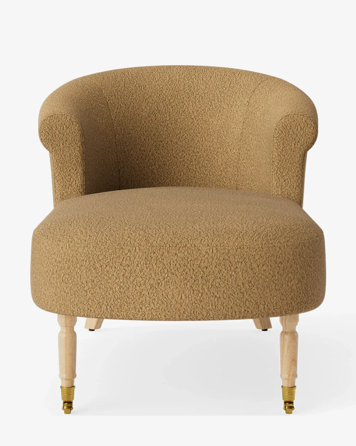 Clemence Chaise - Caramel Teddy Bear Boucle, Oak product