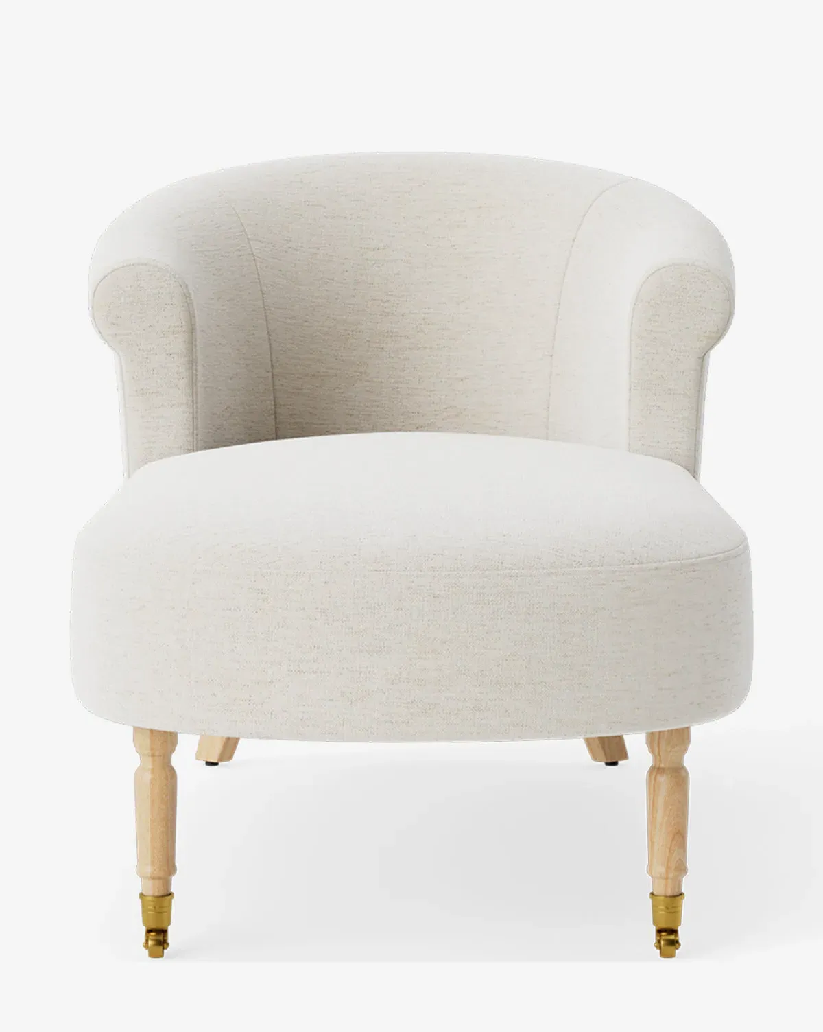Clemence Chaise Longue with Castors - Alabaster Crypton, Oak product