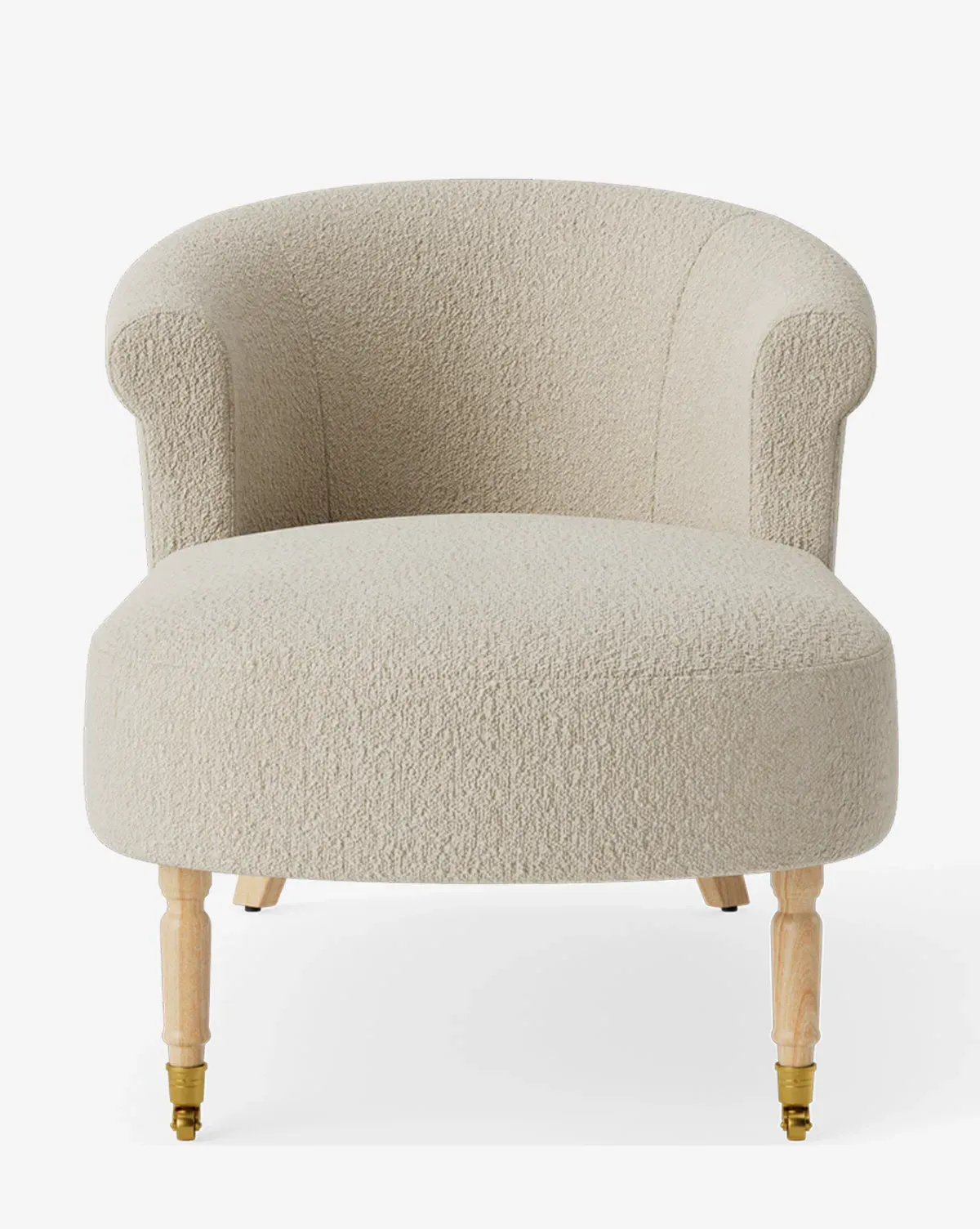 Clemence Chaise Longue with Castors - Flax Boucle, Oak product