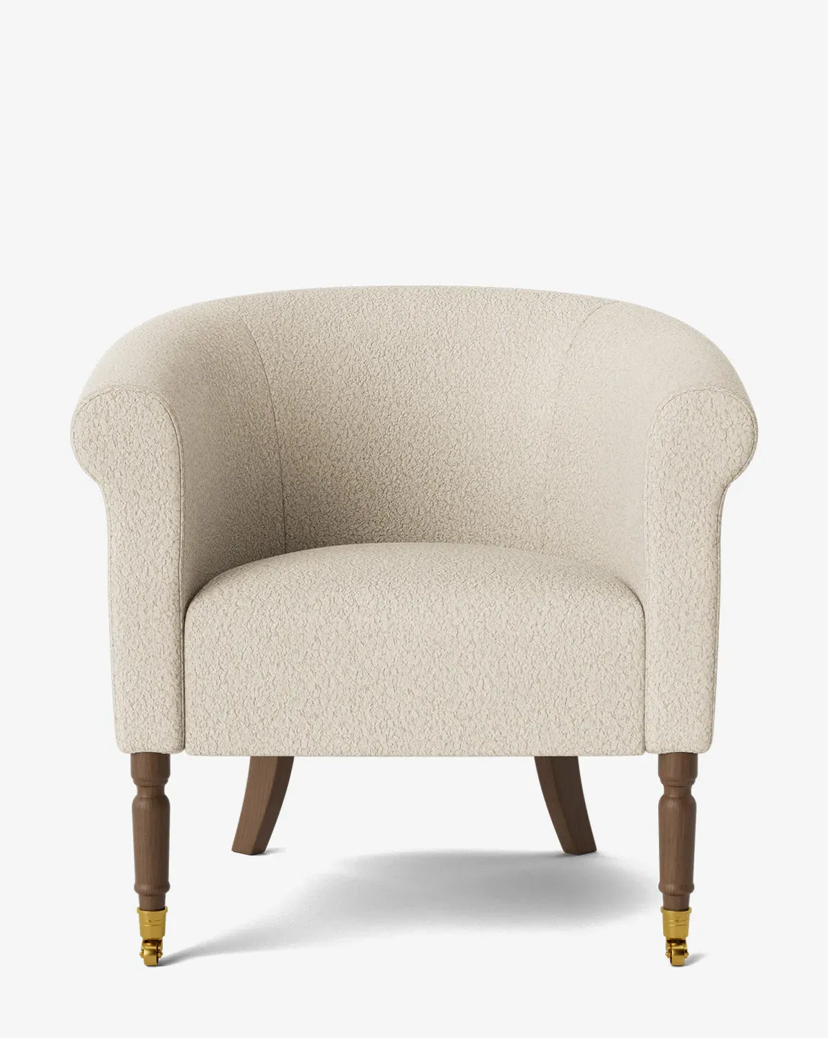Clemence Lounge Chair - Beige Boucle, Chestnut product