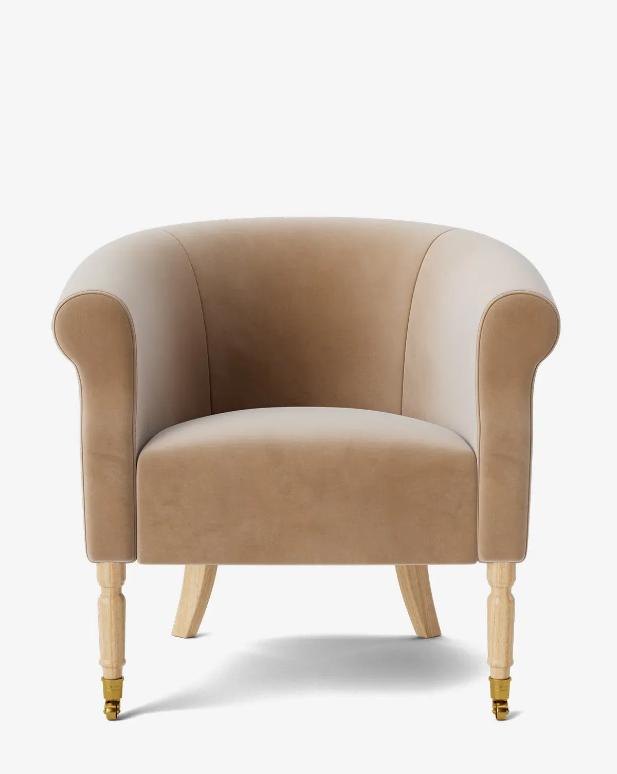 Clemence Lounge Chair - Fawn, Velvet product